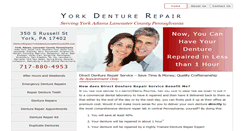 Desktop Screenshot of denturerepairsyorkadamslancastercountypa.com